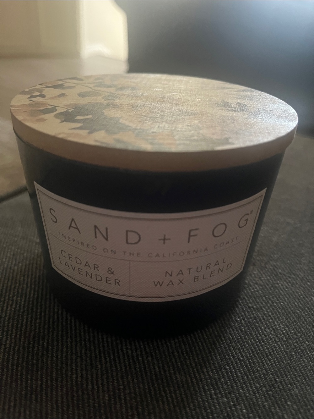 SAND + FOG Cedar & Lavender Candle in Black